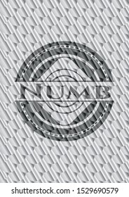 Numb silver shiny emblem. Scales pattern. Vector Illustration. Detailed.