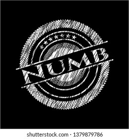Numb written on a chalkboard