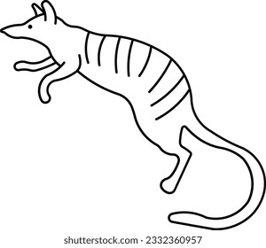 Numbat Australian numbat Australian animal wild Outline