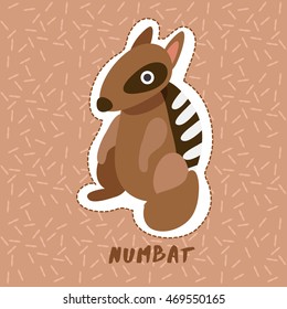 Numbat : Cute Animal Set : Vector Illustration