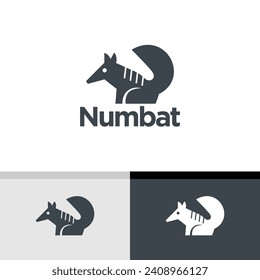 Numbat Logo Design. Simple and Modern. Vector illustration