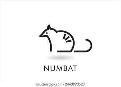 Numbat Logo Design,Simple and Modern and Minimalisti