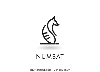 Numbat Logo Design,Simple and Modern and Minimalisti