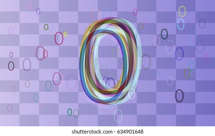 Number 0 art vector