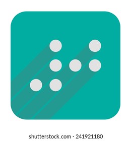 Number 0 in Braille icon
