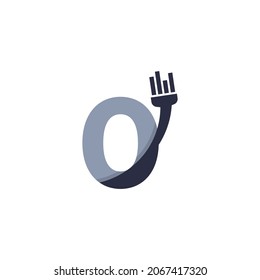 Number 0 Brush and Paint with Minimalist Design Style