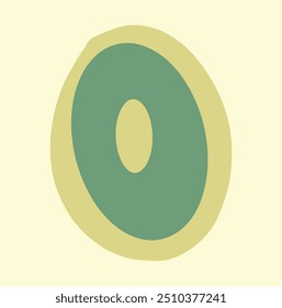Number 0 cartoon vector icon