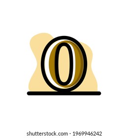 Number 0 Conceptual Vector Illustration Icon Design eps10 great for any purposes