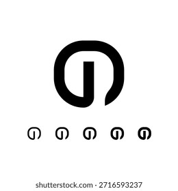 Number 0, digital numeral zero, including set of five different cyber numbers, vector illustration 10EPS