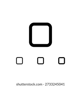 Number 0, digital numeral zero, including set of four different cyber numbers, regular, medium, semi bold, vector illustration 10EPS