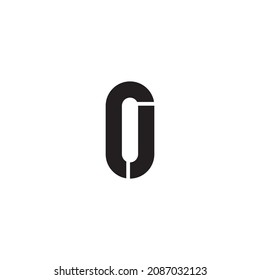 number 0 letter J simple symbol logo vector