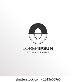 Number 0 Logo Design with Architecture Element