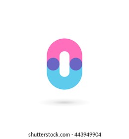 Number 0 logo icon design template elements
