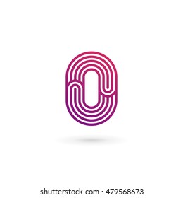 Number 0 logo icon design template elements