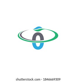 Nummer 0 Logo-Symbol-Design-Vektorgrafik