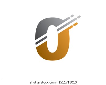 Number 0 logo or symbol template design