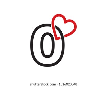 Number 0 logo or symbol template design