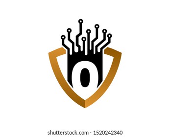Number 0 logo or symbol template design