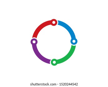 Number 0 logo or symbol template design