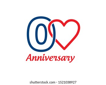 Number 0 logo or symbol template design