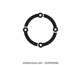 Number 0 logo or symbol template design