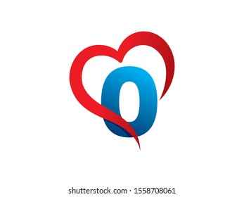 Number 0 logo or symbol template design