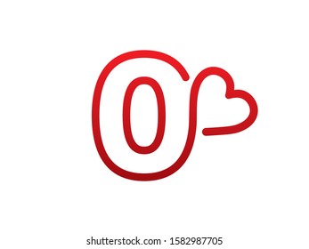 Number 0 logo or symbol template design