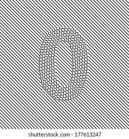 Number 0 - optical illusion alphabet