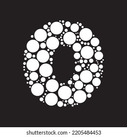 Number 0 shaped with circles for summits events poster titles