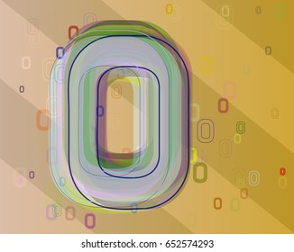 Number 0 template art
