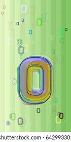 Number 0 template background