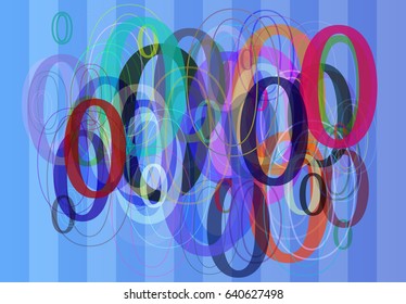 Number 0 texture vector