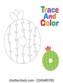 Number 0 tracing worksheet for kids