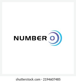 Number 0 vector font alphabet, modern dynamic flat design with brilliant colorful gradient smooth color for your unique elements design