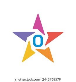 Number 0 vector font alphabet, modern dynamic flat design with brilliant colorful gradient smooth color for your unique elements design ; logo, corporate identity, application, creative poster