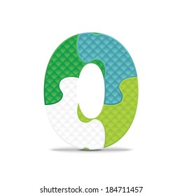 Number 0 - vector illustration