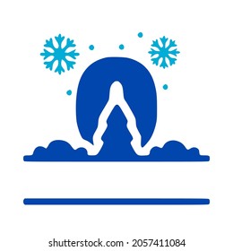 Number 0 and winter composition monogram, vector logo, emblems or initial design.