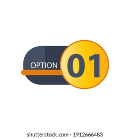Number 01 option label vector temple design illustration