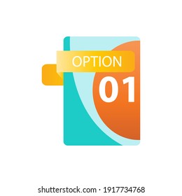 Number 01 option label vector temple design illustration