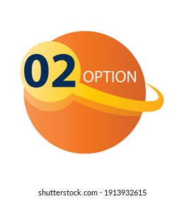number 02 option label vector template design illustration