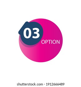 Number 03 option label vector temple design illustration