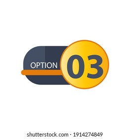 Number 03 option label vector temple design illustration