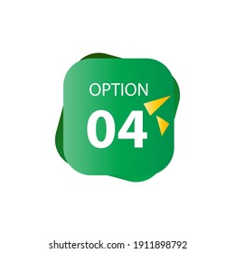Number 04 option label vector temple design illustration