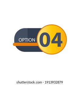 Number 04 option label vector temple design illustration