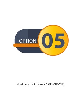 Number 05 option label vector temple design illustration