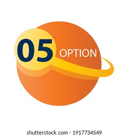 number 05 option label vector template design illustration