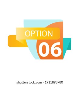 Number 06 option label vector temple design illustration