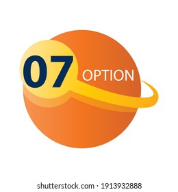 number 07 option label vector template design illustration