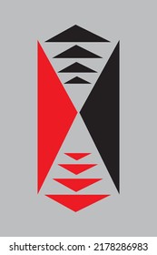 NUMBER 08. CREATIVE IMAGES IN BLACK AND RED. VECTOR TEMPLATES