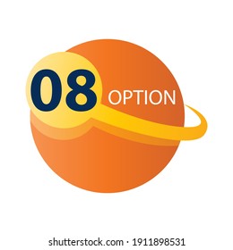 ilustración de diseño de plantilla de vector de etiqueta de opción número 08